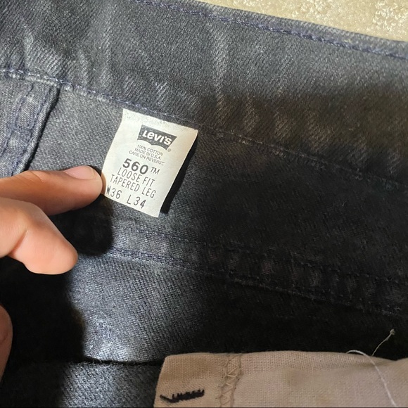 Vintage Levi’s Orange Tab 36x34 Black Denim Jeans - Picture 4 of 7